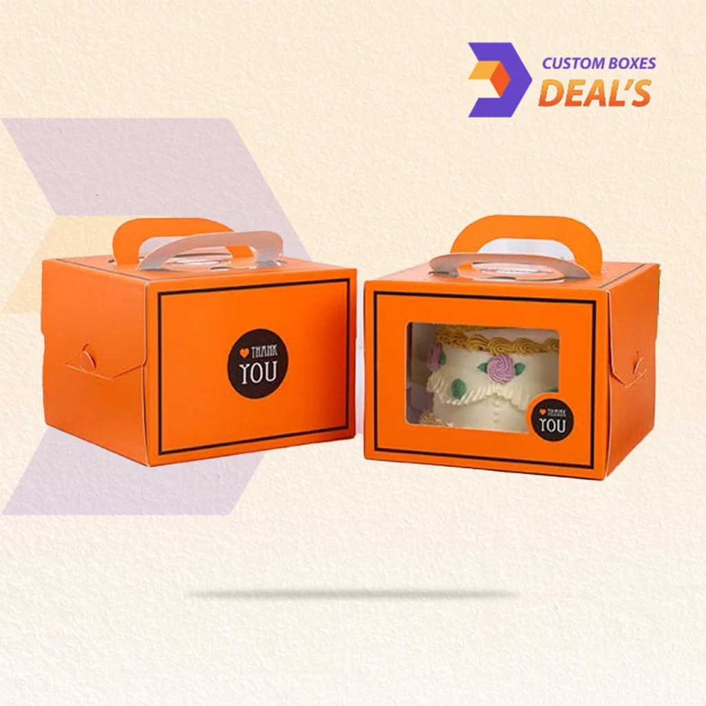 Luxury custom shaped cake boxes designed to protect and showcase cakes during transport.