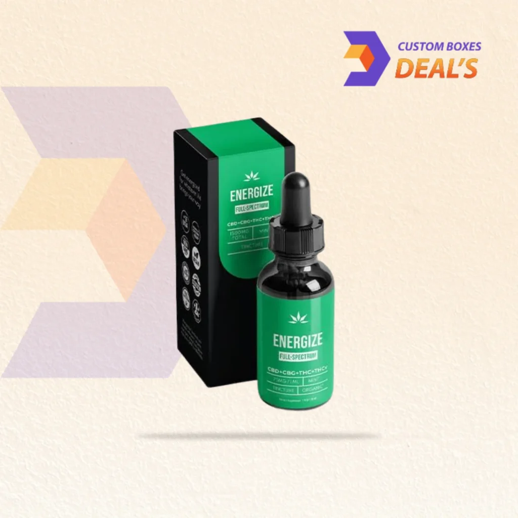 50ml CBD Oil Boxes with premium packaging design for CBD oil bottle products