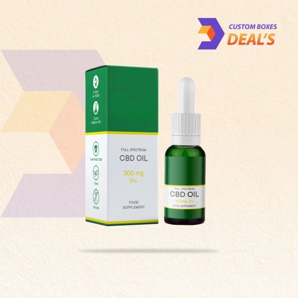 60ml CBD Oil Boxes with premium packaging design for CBD oil bottle products