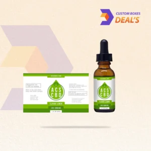 Custom CBD oil packaging labels with clean designs for product branding and packaging
