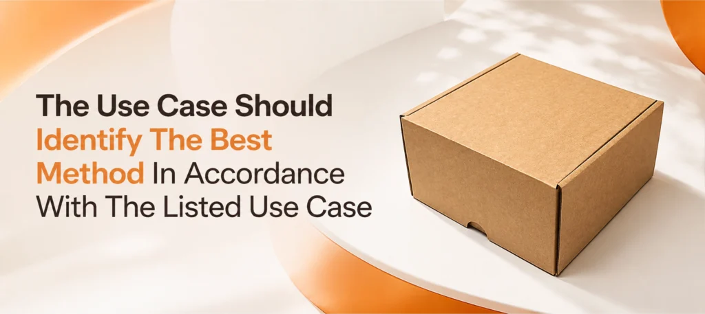 The Use Case Should Identify The Best Method In Accordance With The Listed Use Case