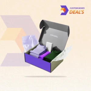 Custom apparel gift boxes for branded clothing and fashion products