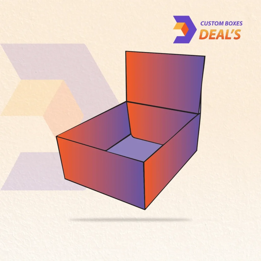Cardboard auto bottom box with display lid and secure base