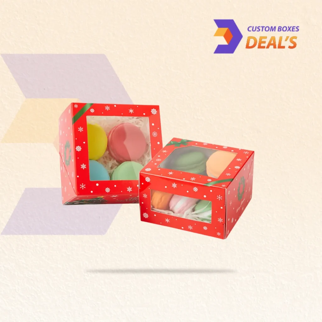 Bakery gift boxes with elegant designs for cakes, pastries, cookies, and sweet treats packaging.