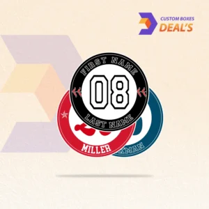 Custom bat knob stickers with player names and numbers for baseball equipment