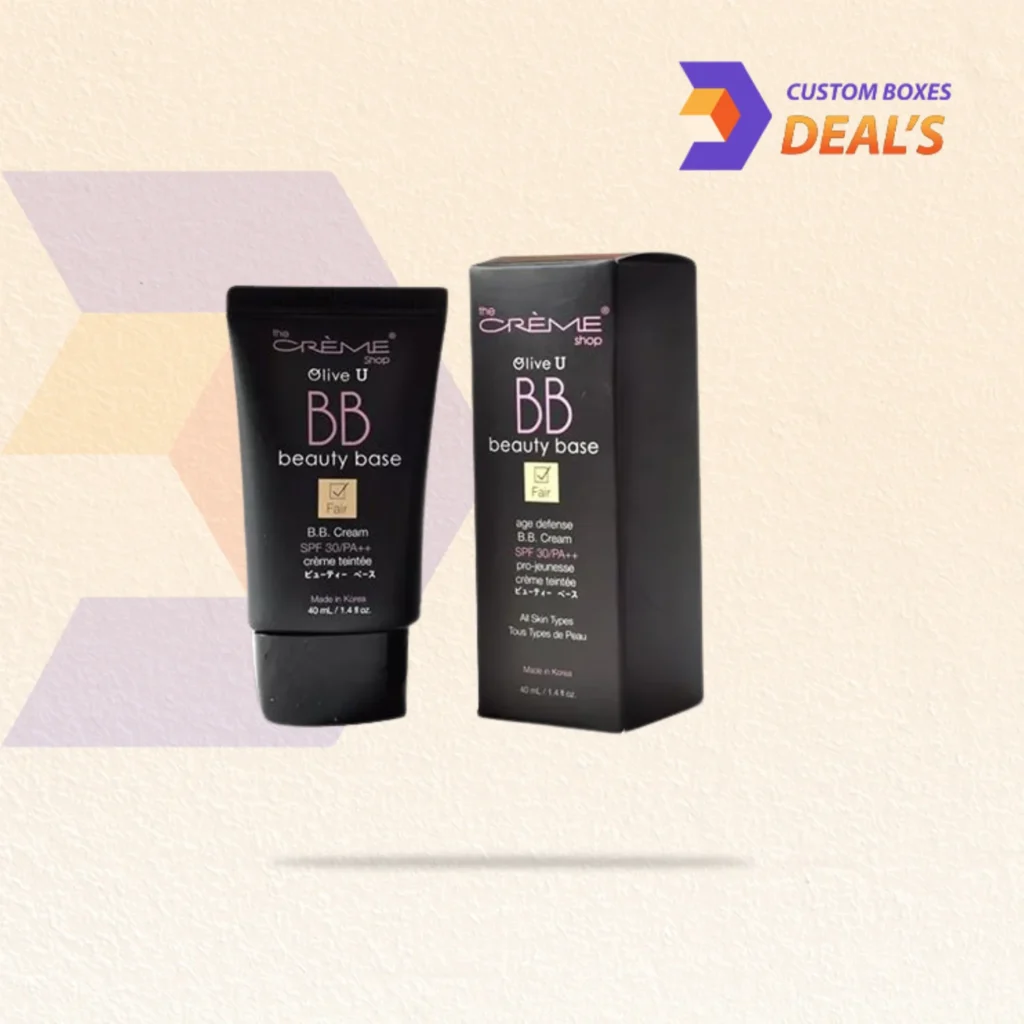 Premium BB cream boxes with custom printing for makeup and skincare brands