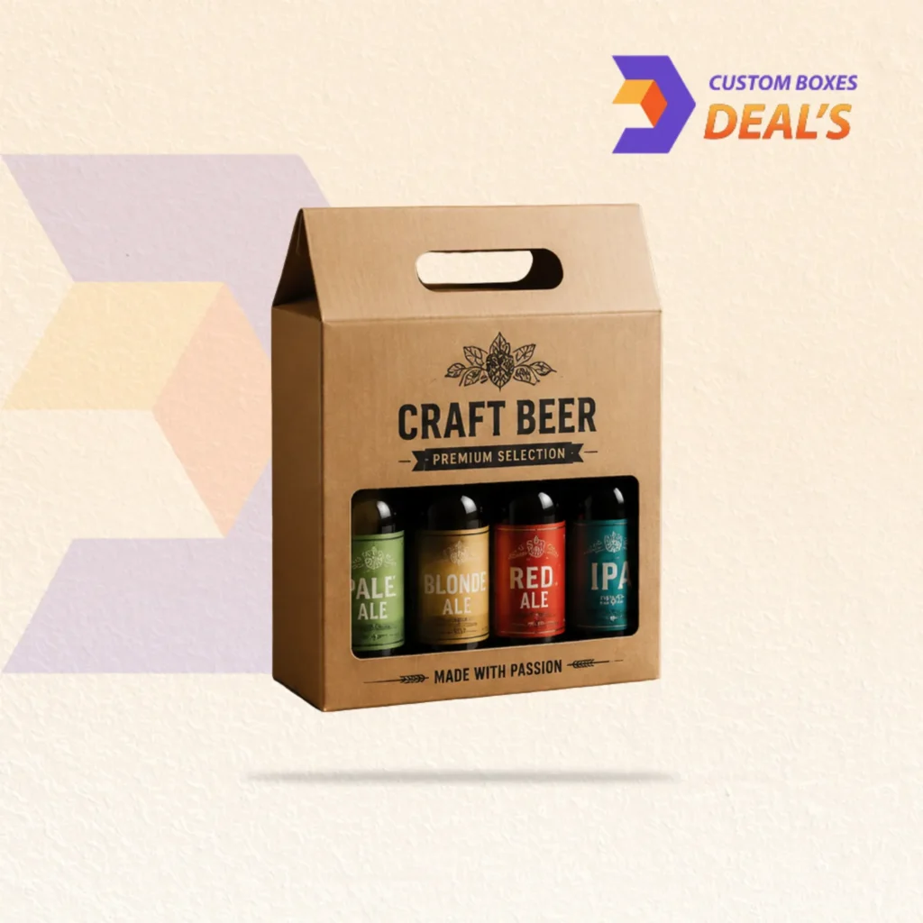 Beer gift boxes with custom designs for beverage packaging, special occasions, and premium presentations.