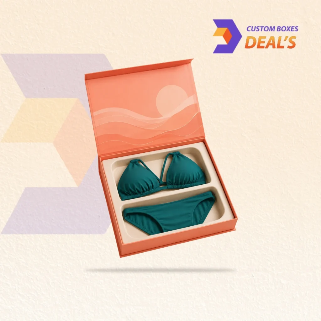 Custom bikini packaging boxes designed for stylish presentation and secure product protection.