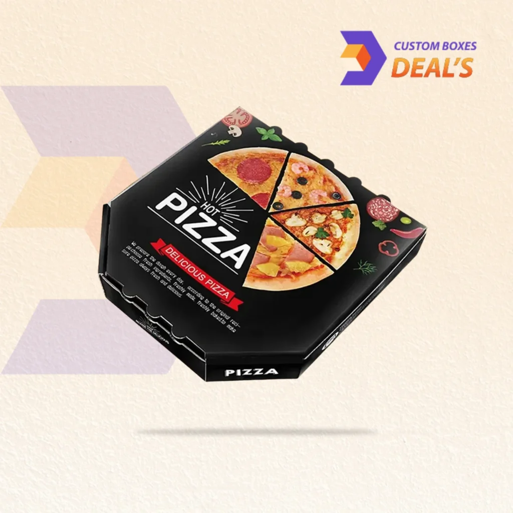 black pizza boxes for stylish and secure pizza takeout packaging