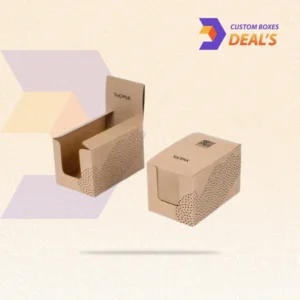 Custom 1-2-3 bottom display lid for branded packaging.
