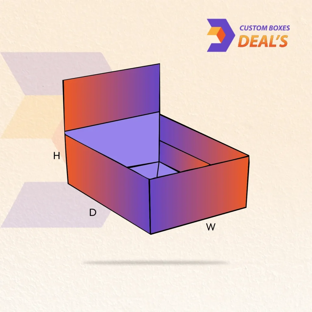 Foldable 1-2-3 bottom display lid packaging for product display