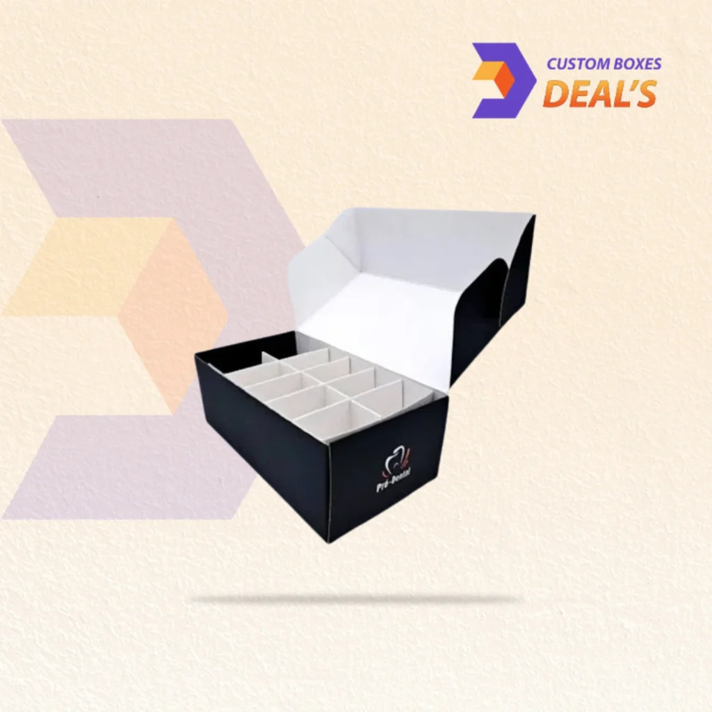 Custom box inserts and dividers for organized and secure product packaging