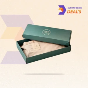 Custom children clothing packaging designed to protect kids' apparel with a stylish and professional presentation.