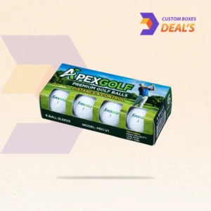Custom golf ball sleeve boxes with branded printing for sporting goods and golf retailers