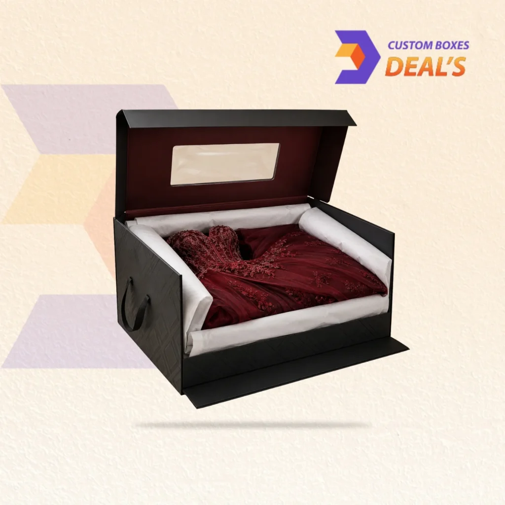 Custom gown boxes for elegant and secure dress packaging
