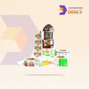 Custom product labels with professional branding design for packaging and product identification