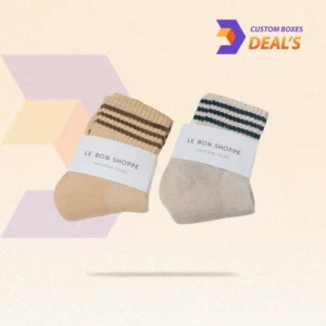 Custom sock sleeves with branded printing for retail and apparel packaging