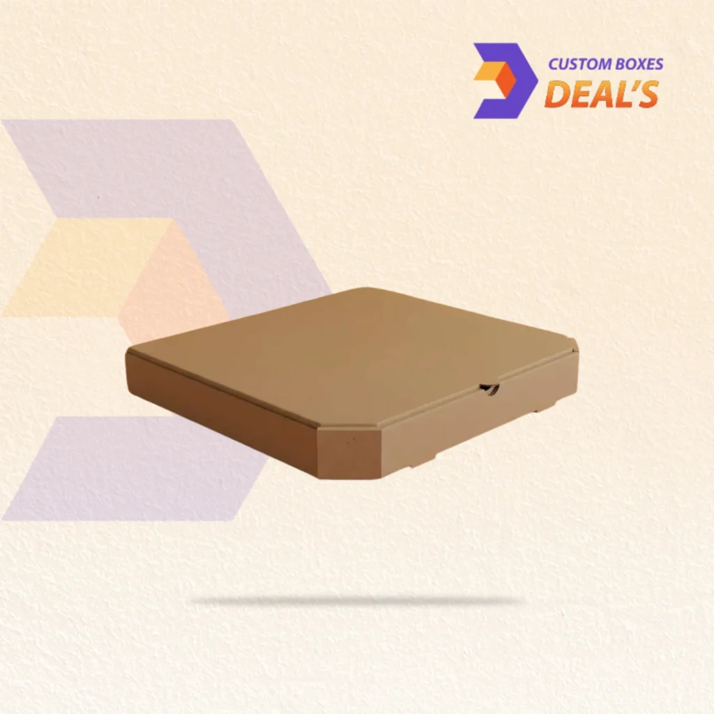 custom brown pizza boxes for pizzerias, restaurants, and food businesses