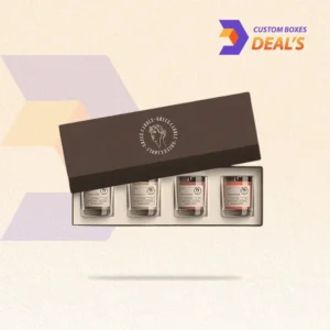 Custom candle box with insert designed to securely hold and present a candle jar
