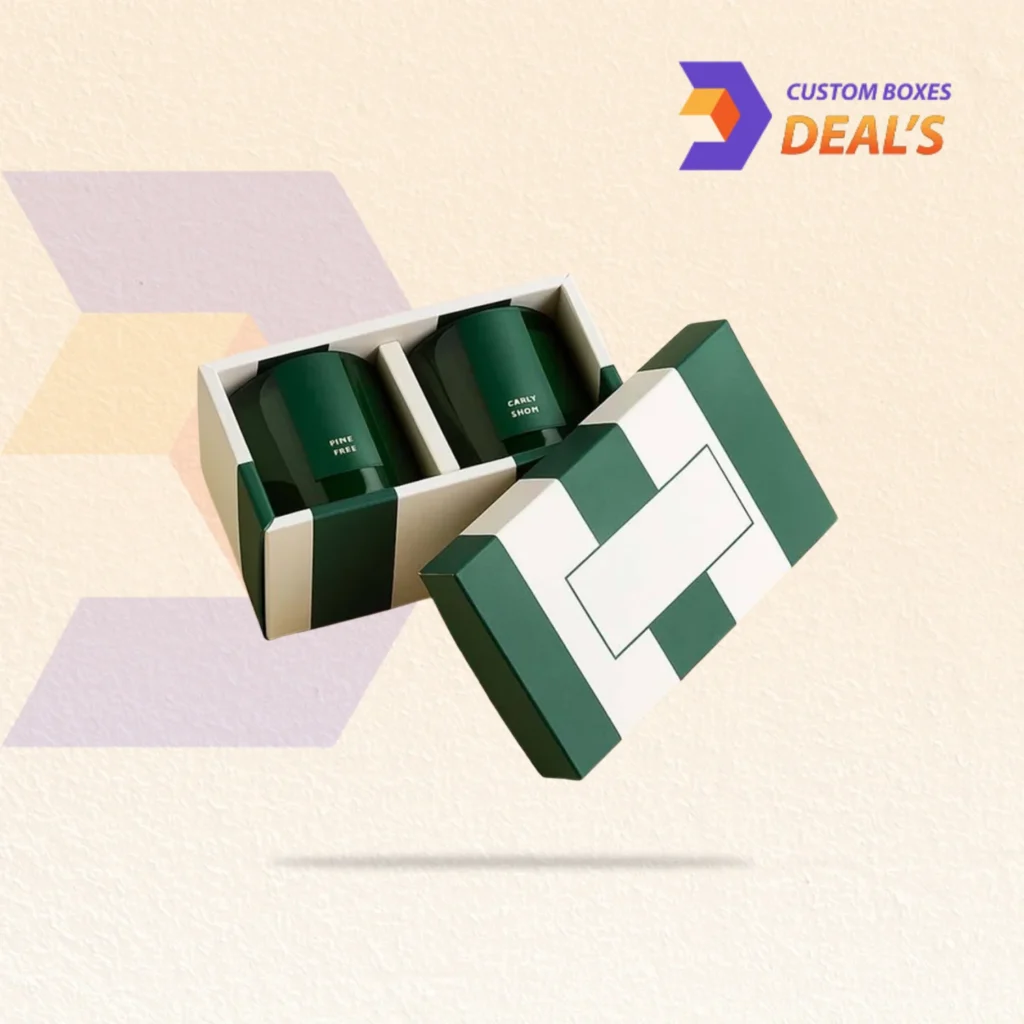 Protective candle packaging boxes designed for online order fulfillment and delivery