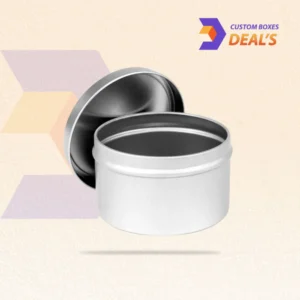 Round candle tins with fitted lids for scented candle production and storage