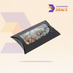 Candy pillow boxes designed for sweets, chocolates, party favors, and retail gift packaging