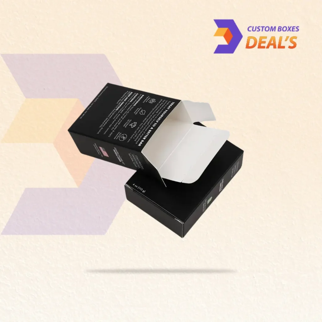 Cardboard soap boxes with durable construction and custom designs for attractive soap product packaging.
