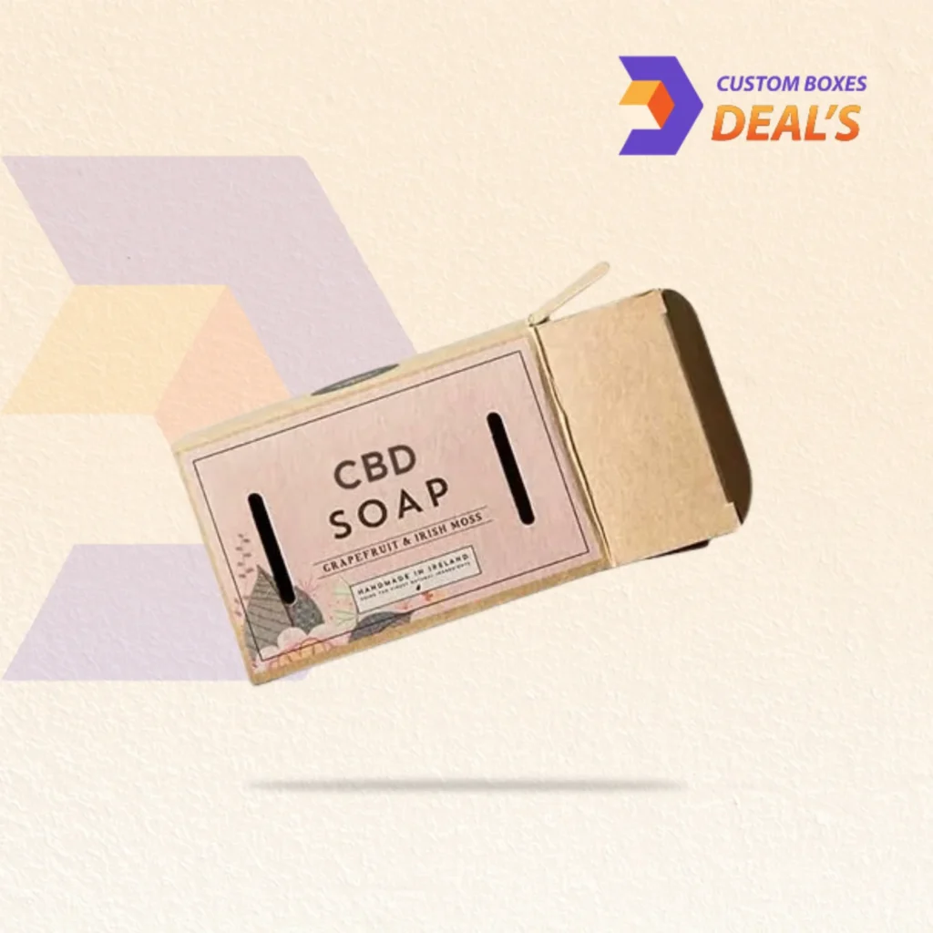 CBD Soap Boxes with premium packaging design for CBD soap and skincare products