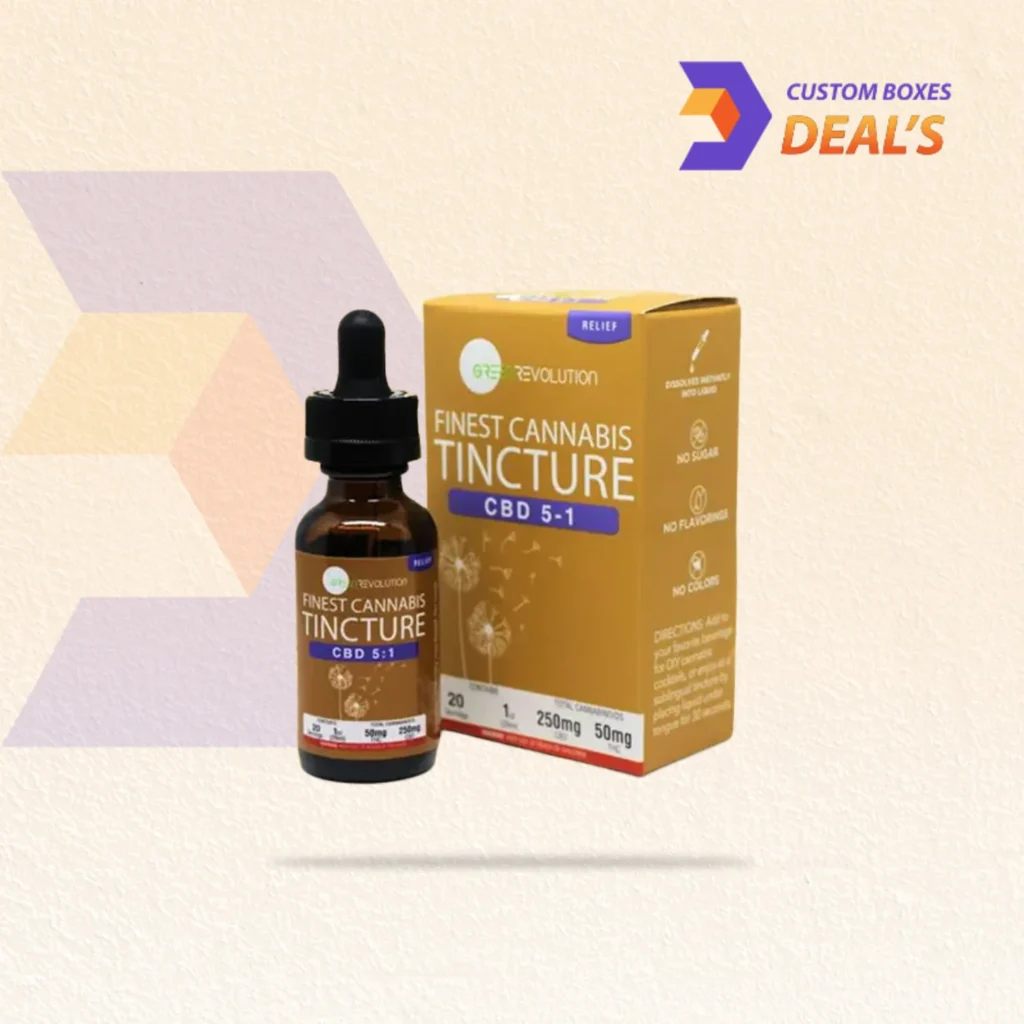 CBD Tincture Packaging with premium design for secure CBD tincture product presentation
