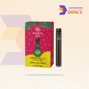 Custom CBD vape kit box with a secure insert holding the vape device and accessories