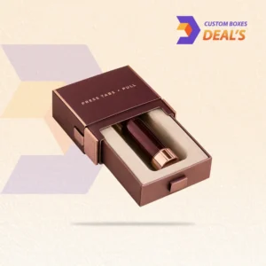 Child resistant beauty product boxes with secure locking features for cosmetic packaging