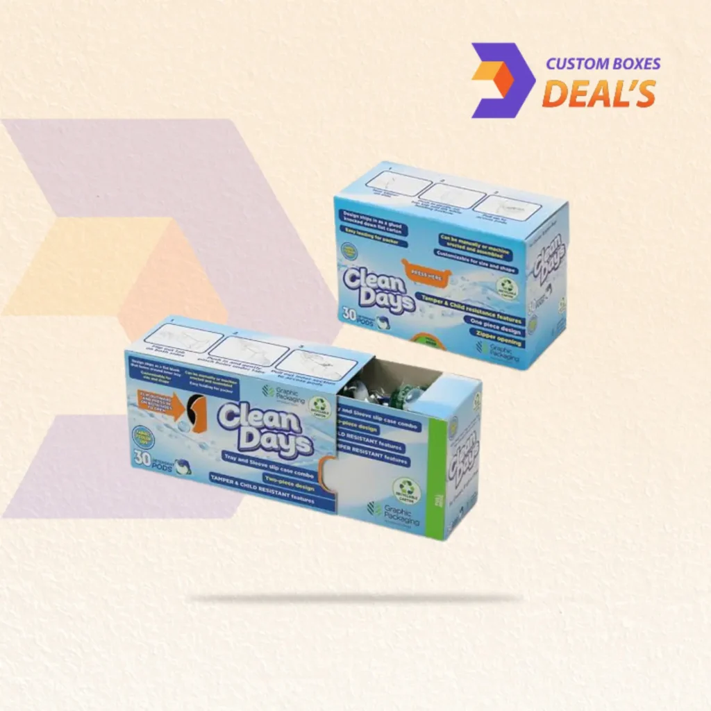 Custom child resistant cleaning product boxes designed for secure packaging and safe product storage