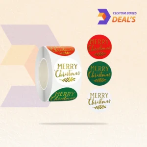 Christmas stickers for holiday gift packaging and festive product branding