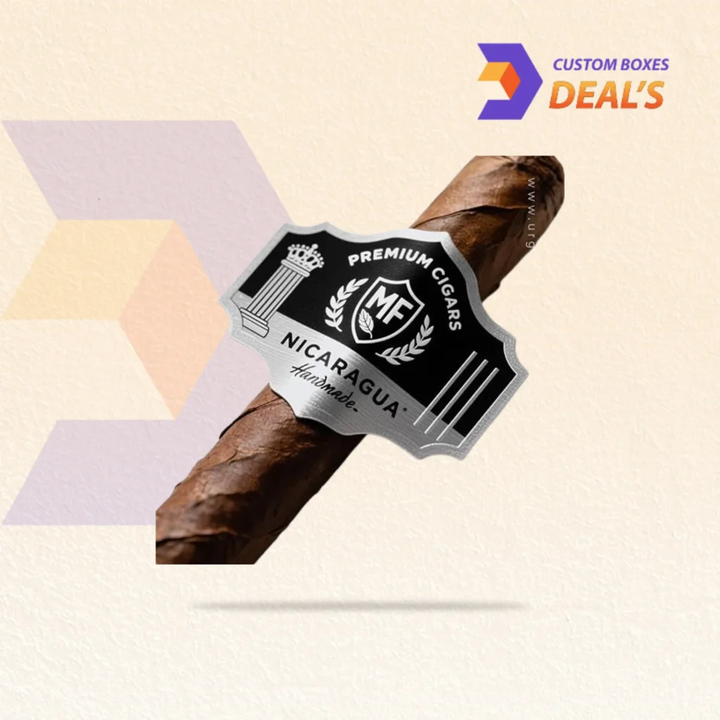 Custom cigar band seal labels for premium cigar packaging and branding