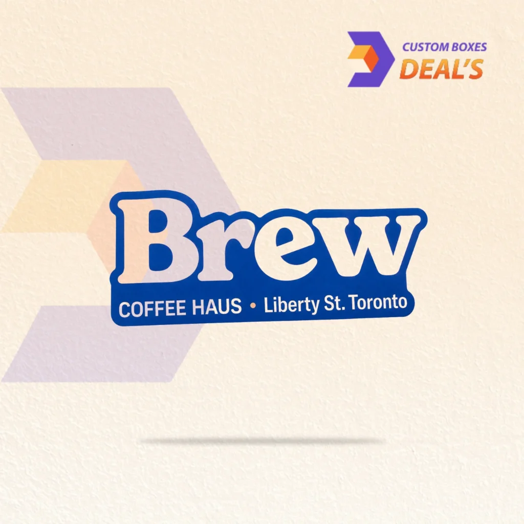 Custom clear die cut stickers for logos branding and product packaging
