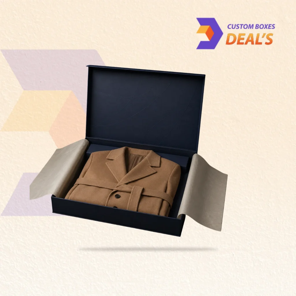 Custom coat packaging boxes for stylish and secure product presentation