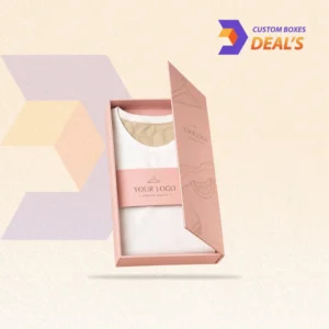 Custom folding garment boxes designed to package clothing products with a stylish and space-saving packaging solution.