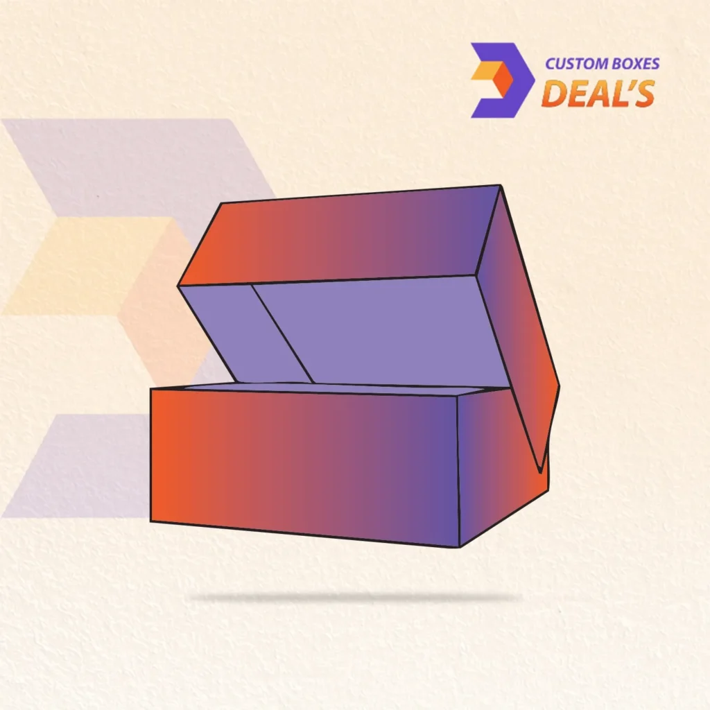 Foldable 4 corner tray packaging with fitted lid
