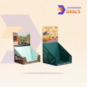 Counter top display box for retail products.