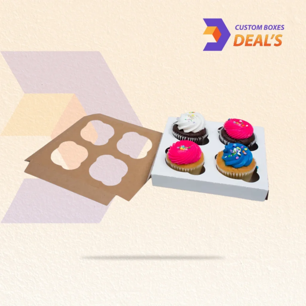 Disposable cupcake box dividers for safely displaying and transporting multiple cupcakes