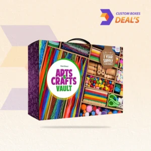 Branded art and craft boxes for organized storage, gifting, and retail presentation