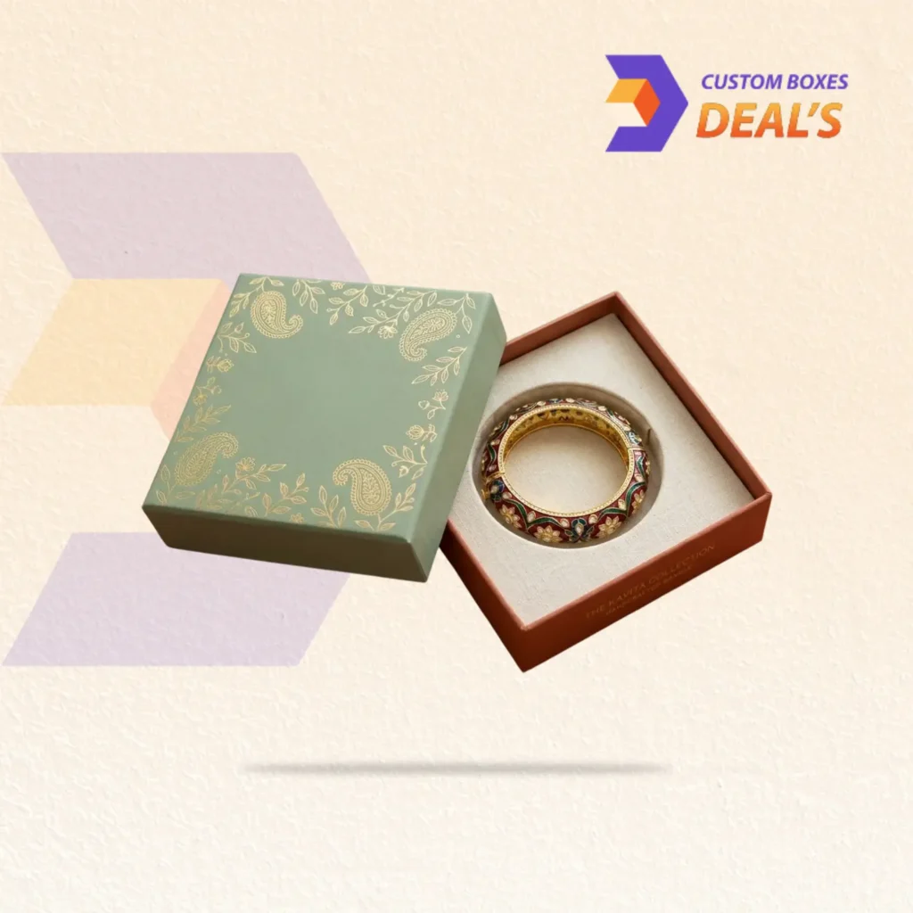 Luxury custom bangle boxes designed to protect and present individual bangles or matching sets