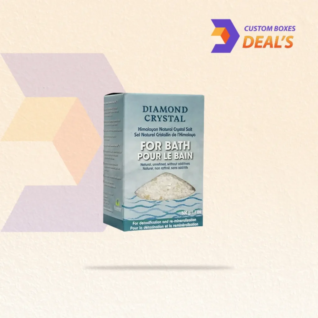 Custom bath salt packaging with premium designs for luxury bath products