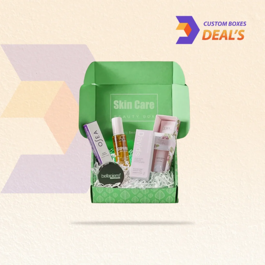 Custom skincare beauty boxes designed for cosmetic, facial care, and premium beauty products