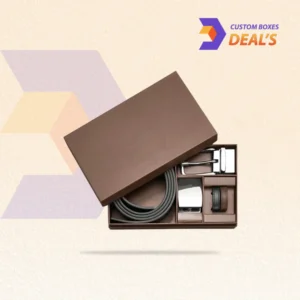 Custom belt boxes for branded fashion accessory packaging