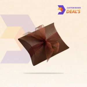 Kraft brown paper pillow packaging box for favors, accessories, and small products