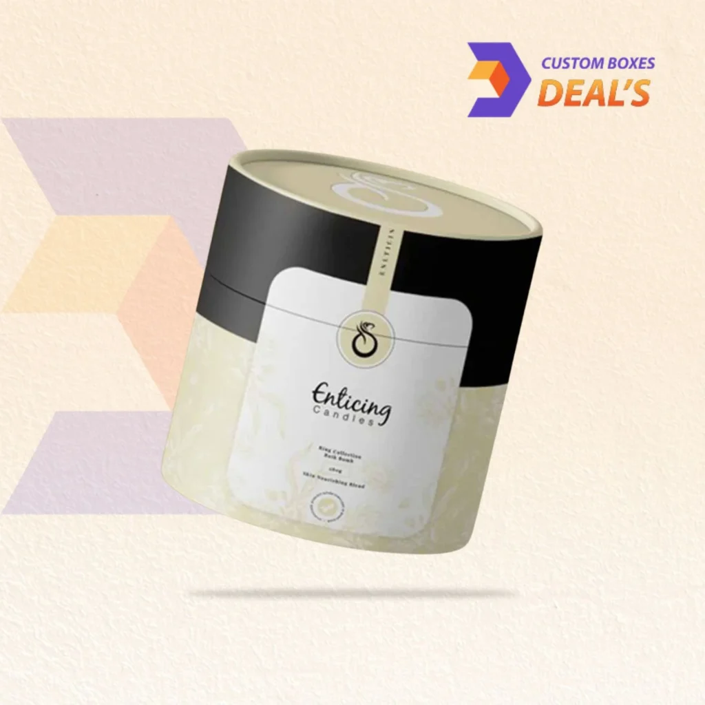 Branded paper tube packaging for scented candles and curated gift collections
