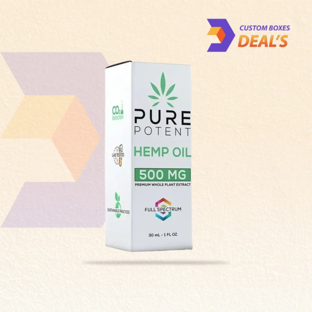 Custom CBD Drop Boxes with premium packaging design for CBD drop products