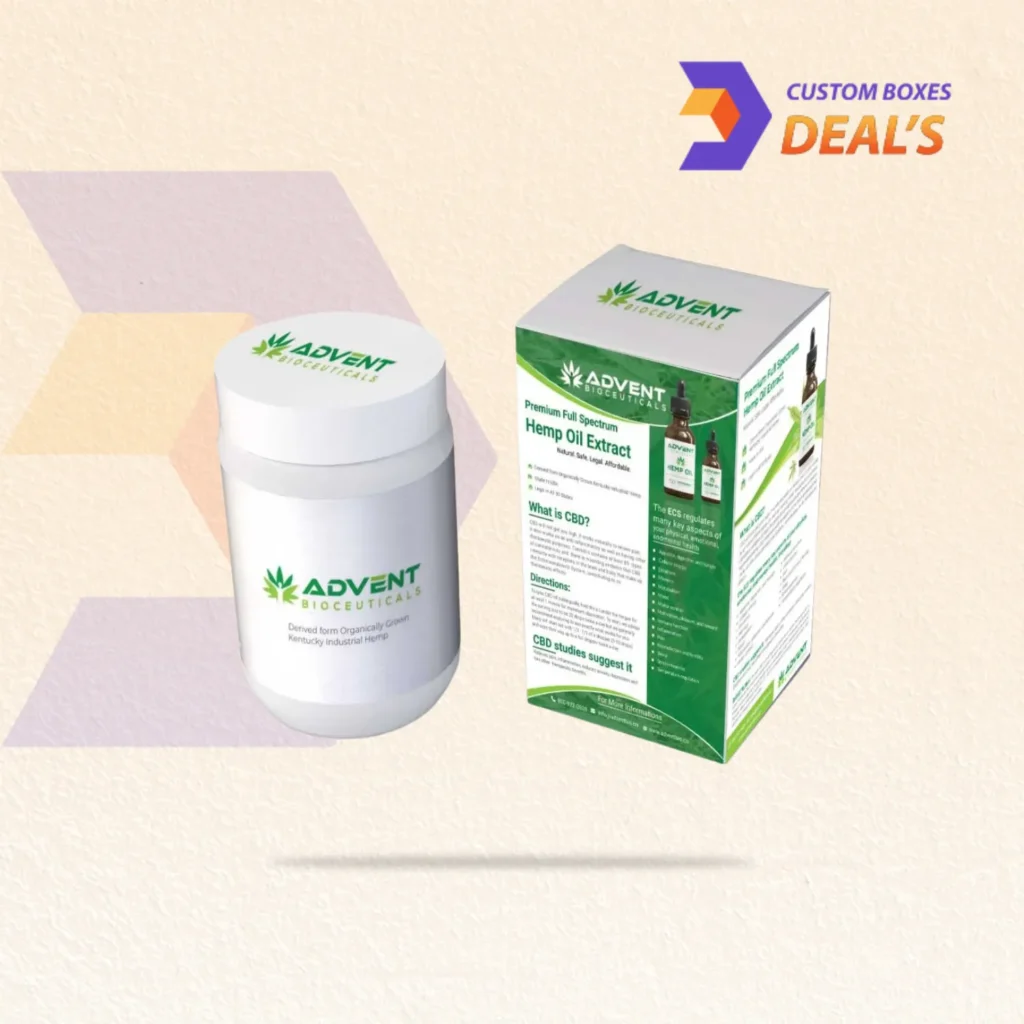 Custom CBD Jars with premium packaging design for CBD product storage and branding