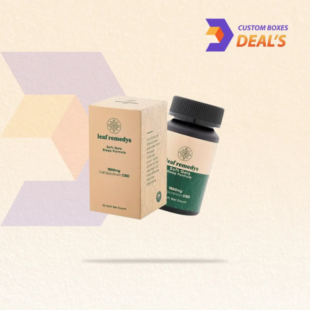 Custom CBD Softgel Boxes with premium packaging design for CBD softgel products